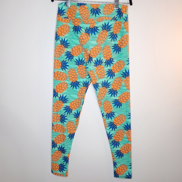 15) LULAROE *HTF* Super Soft Pineapple 🍍 Sz. Tall & Curvy 💜 - Picture 2 of 3